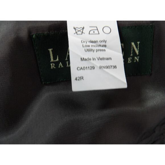 Lauren Ralph Lauren 42R Wool Blazer Grey Mens Career Sport Coat Suit Jacket - Picture 13 of 16